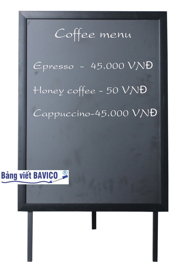 bảng gỗ menu có chân